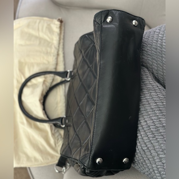 Michael Kors Large Hamilton Quilted Black Leather Lock and Key Purse Bag - Picture 4 of 9